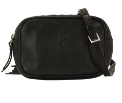 Tassel Belt Bag, Leather, Black, 0218, DB, 1*